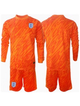 Billige England Keeper Hjemmedraktsett Barn EM 2024 Langermet (+ Korte bukser)